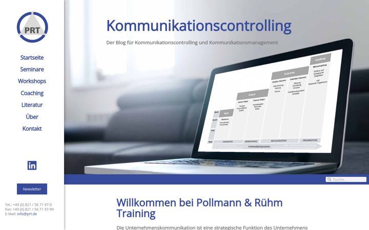 Screenshot of kommunikationscontrolling.info