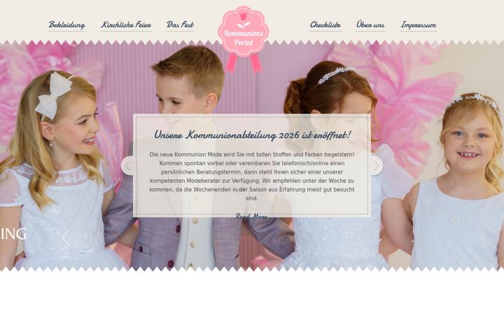 Screenshot of kommunionsportal.de