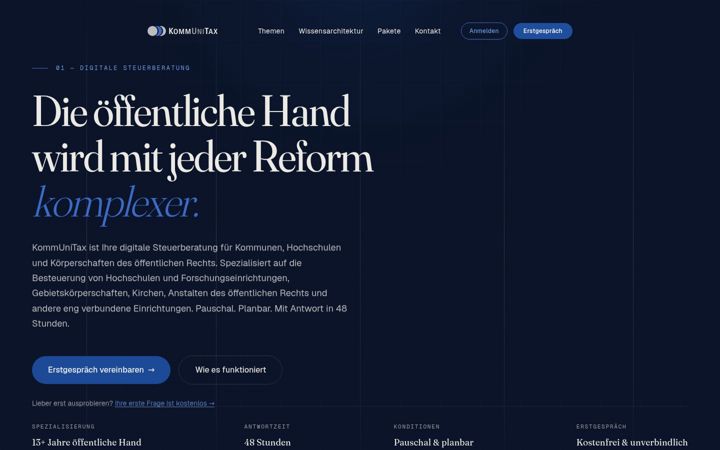 Screenshot of kommunitax.de