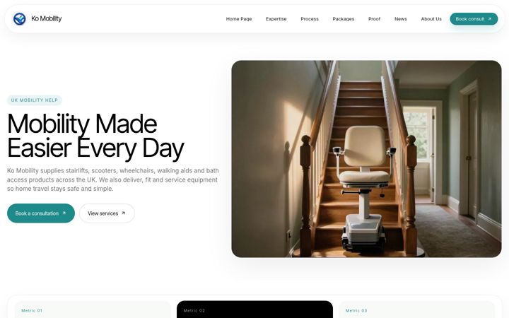Screenshot of komobility.co.uk