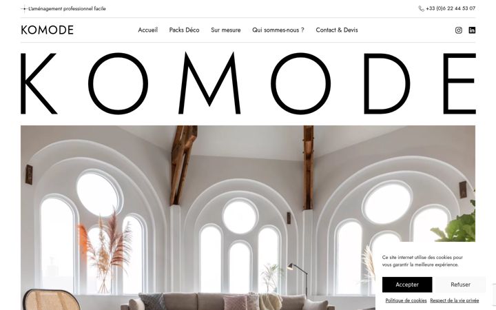 Screenshot of komode.fr