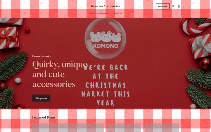 Screenshot of komonoaccessories.com