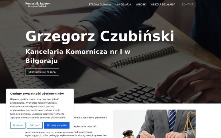 Screenshot of komornik-bilgoraj.pl