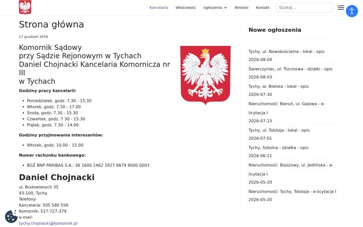 Screenshot of komornik-chojnacki.tychy.pl