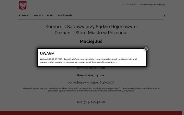 Screenshot of komornik-jus.pl