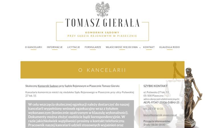 Screenshot of komornik-piaseczno.pl