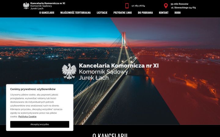 Screenshot of komornik-rzeszow.com.pl