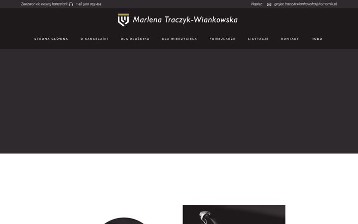 Screenshot of komornik-traczykwiankowska.pl