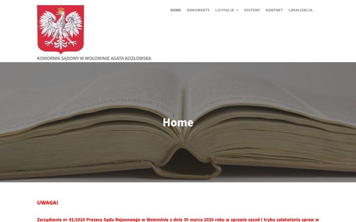 Screenshot of komornik-zabki.pl