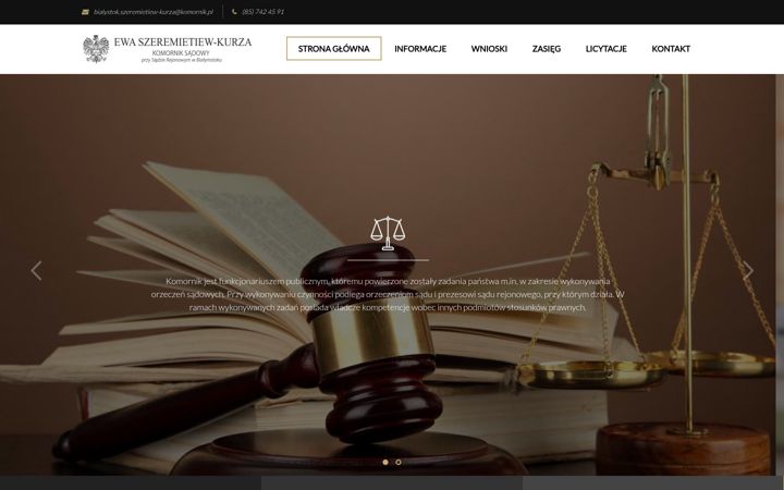 Screenshot of komornikbialystok.org