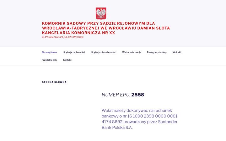 Screenshot of komornikdamianslota.pl
