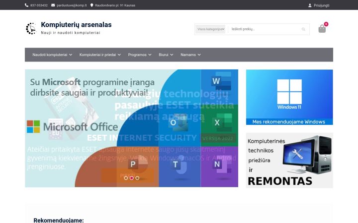 Screenshot of komp.lt
