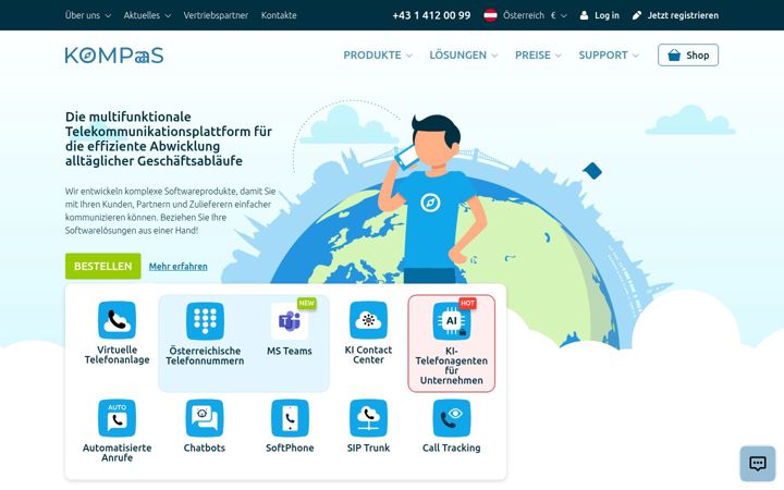 Screenshot of kompaas.at