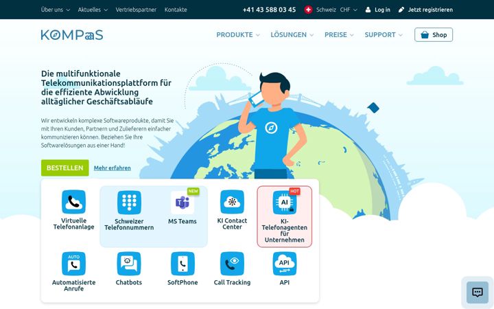 Screenshot of kompaas.ch