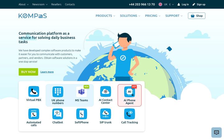 Screenshot of kompaas.co.uk