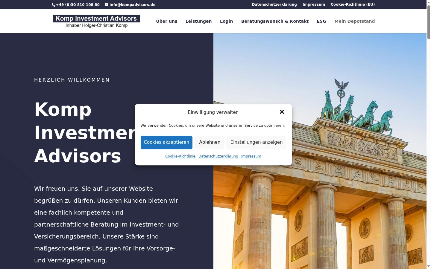 Screenshot tal-banner tal-kunsens muri qabel kwalunkwe interazzjoni