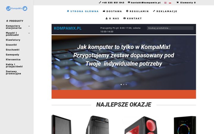 Screenshot of kompamix.pl