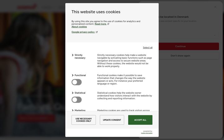 Screenshot of kompan-commercialsystems.com