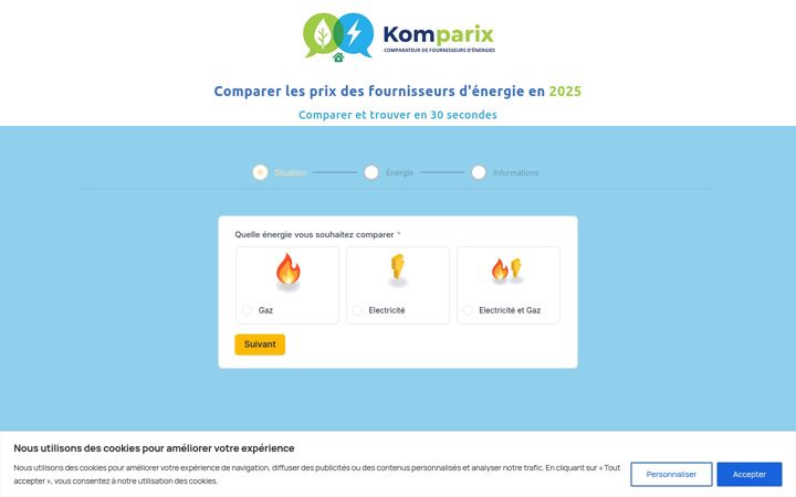 Screenshot of komparix.com
