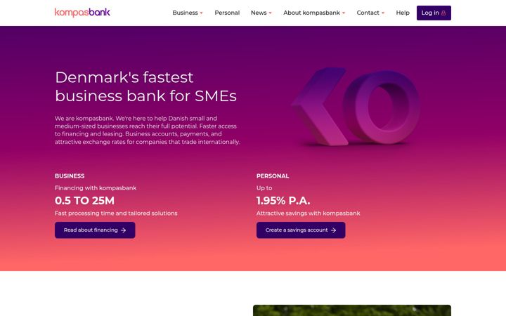 Screenshot of kompasbank.dk