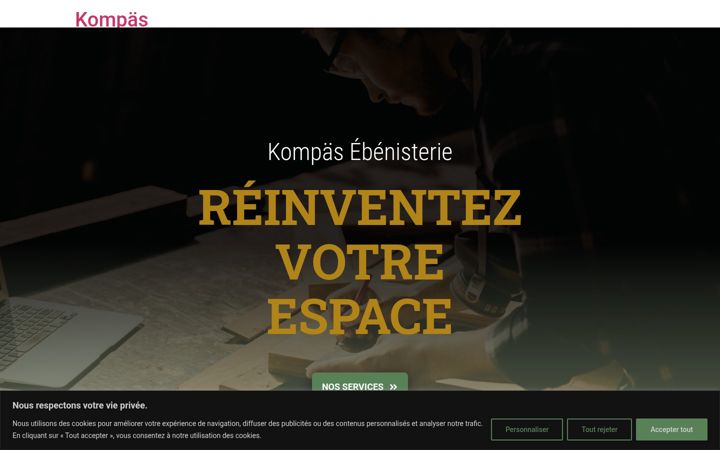 Screenshot of kompasebenisterie.com