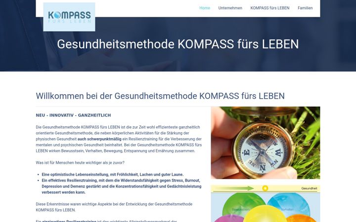 Screenshot of kompass-fuers-leben.de