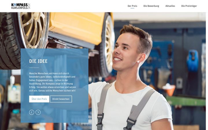 Screenshot van kompass-kurs-erfolg.de