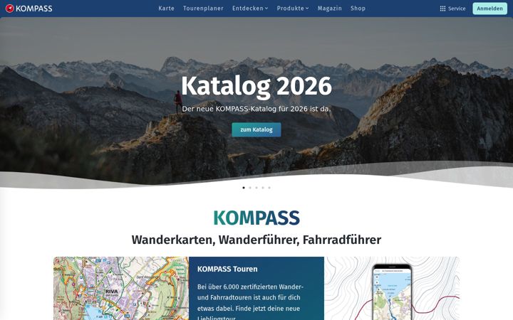 Screenshot van kompass.de