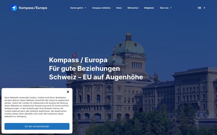Screenshot of kompasseuropa.ch