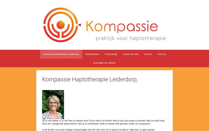 Screenshot of kompassie-haptotherapie.nl