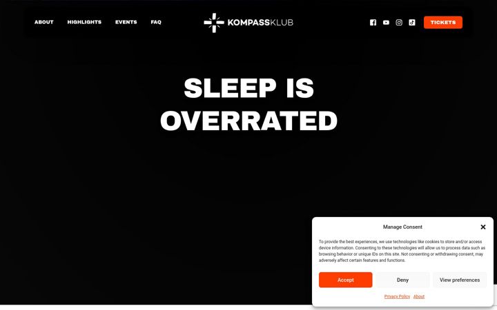 Screenshot of kompassklub.com