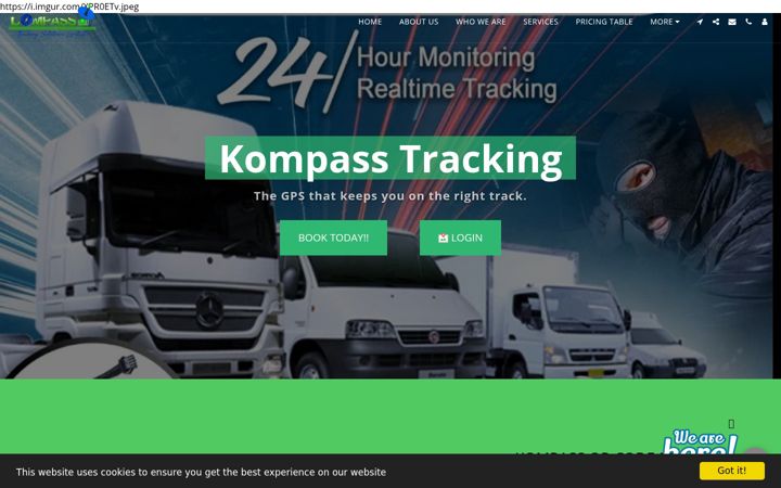 Screenshot of kompasstracking.com