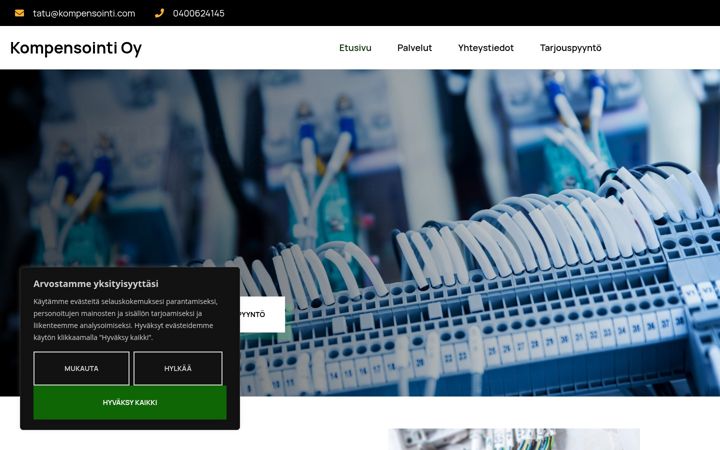Screenshot of kompensointi.com