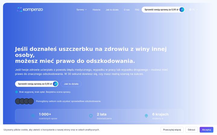 Screenshot of kompenzo.pl