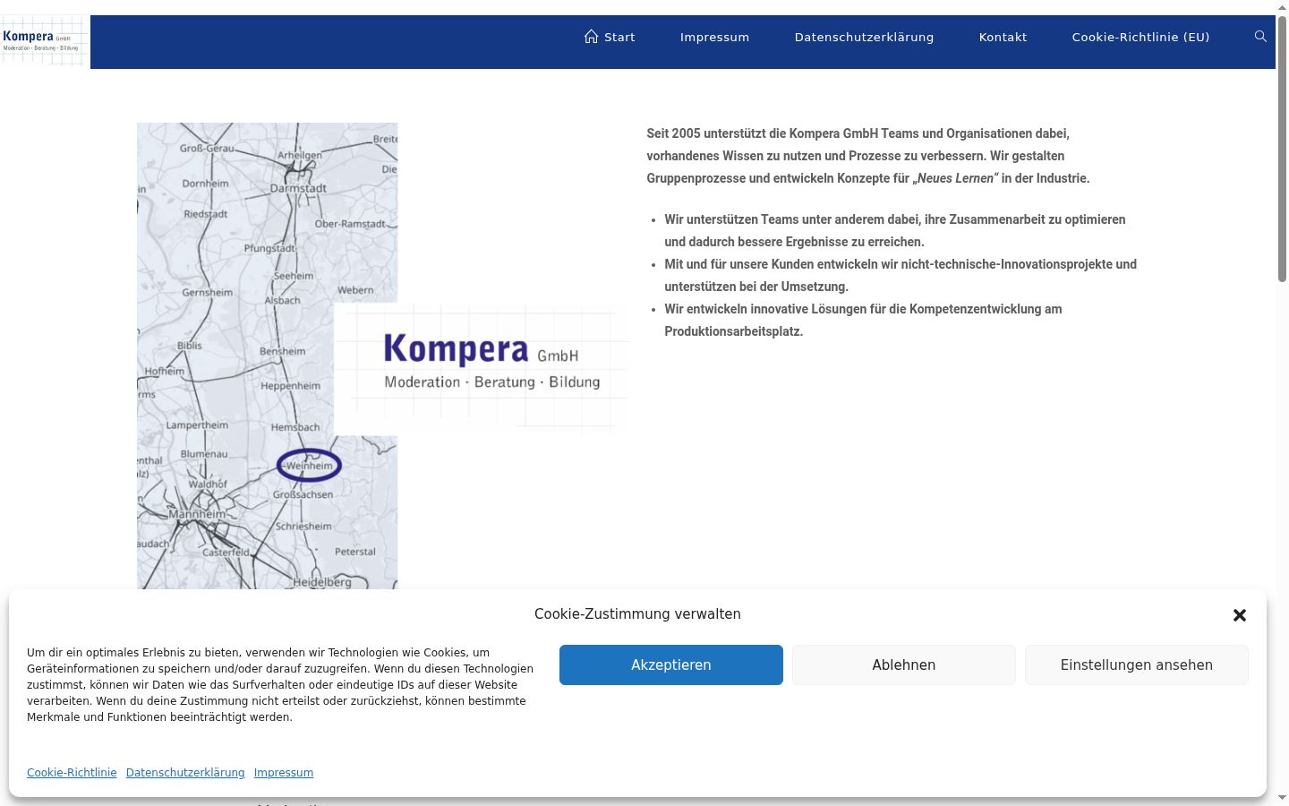 Zrzut ekranu banera zgody wyświetlanego przed jakąkolwiek interakcją