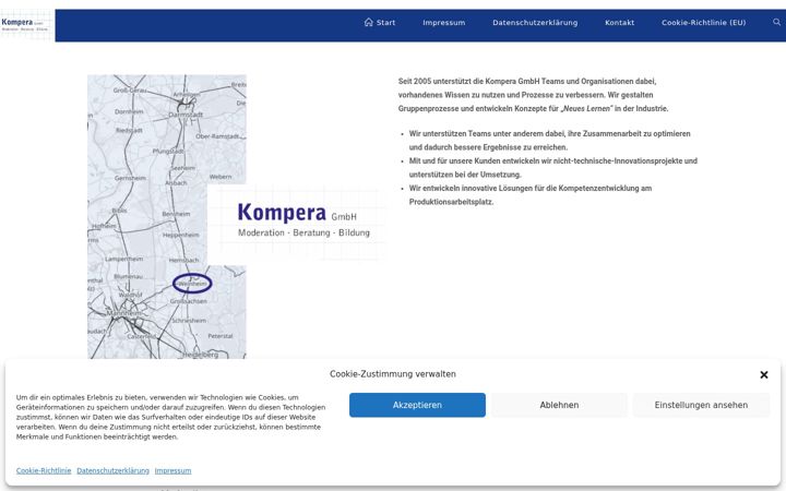 Screenshot of kompera.org