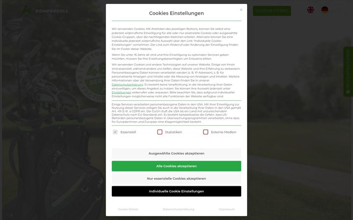 Screenshot of komperdell-golf.com