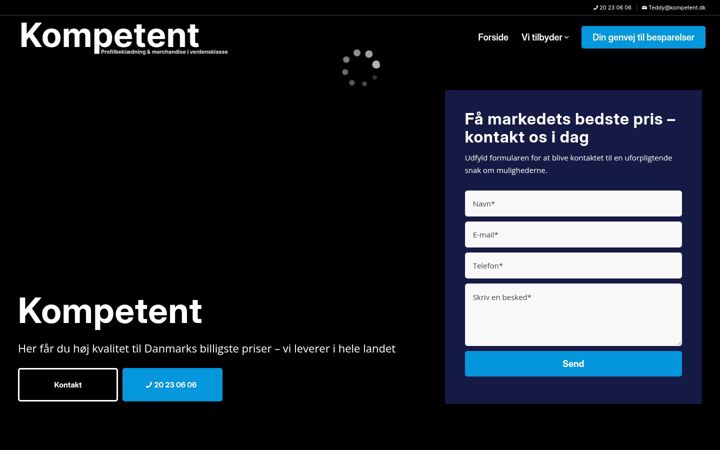 Screenshot of kompetent.dk