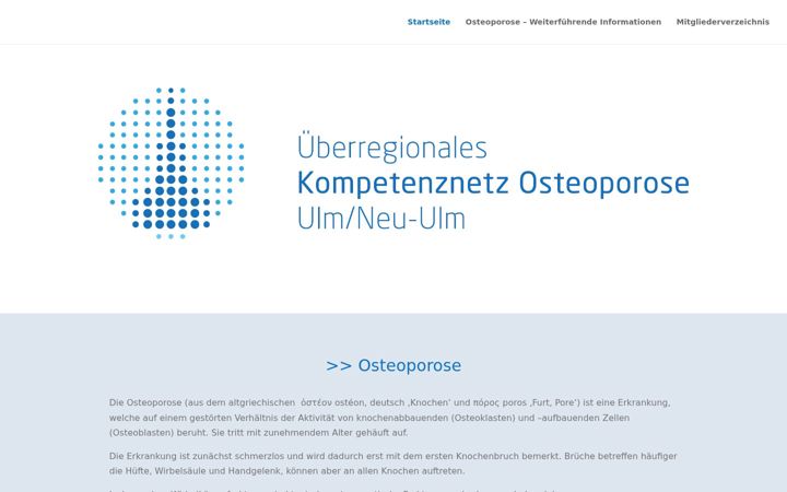 Screenshot ta' kompetenz-osteoporose.de