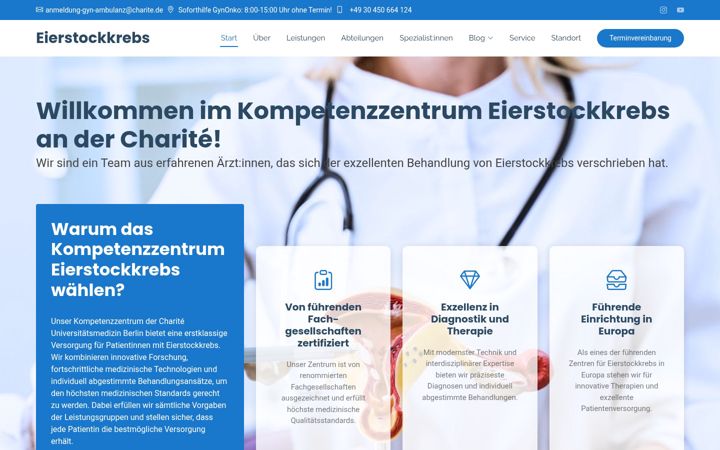 Screenshot of kompetenzzentrum-eierstockkrebs.de