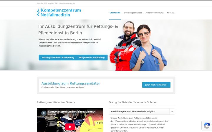 Screenshot of kompetenzzentrum-notfallmedizin.de