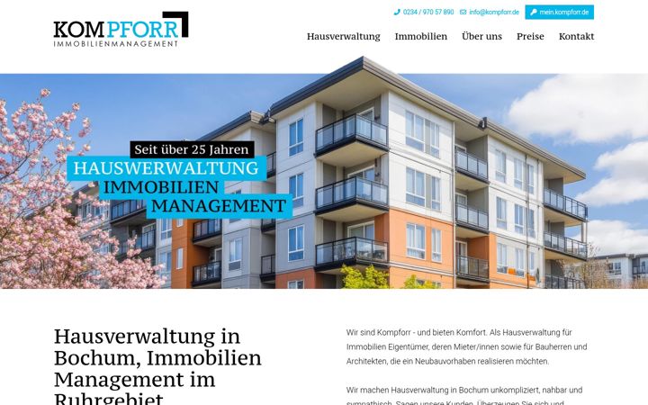 Screenshot of kompforr.de