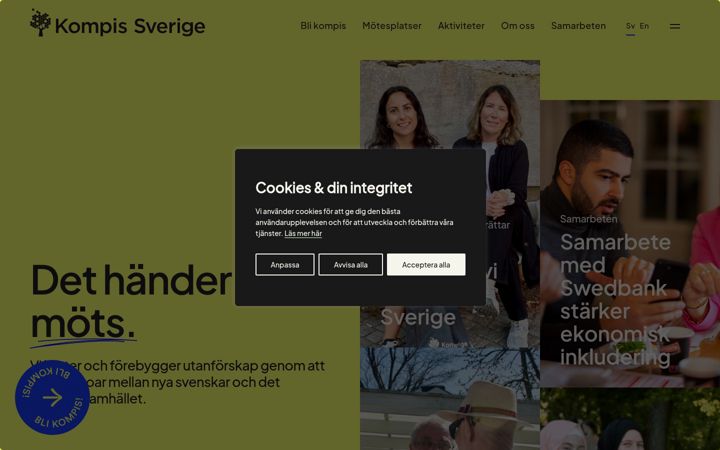 Screenshot of kompissverige.se