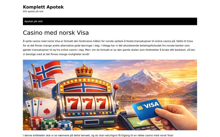 Screenshot of komplettapotek.no