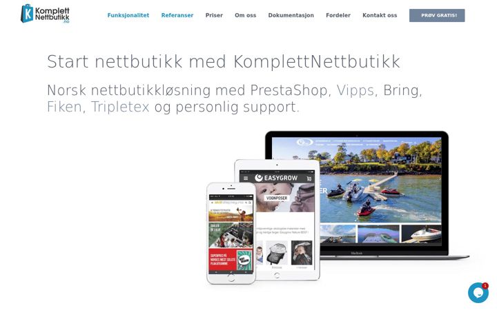 Screenshot of komplettnettbutikk.no
