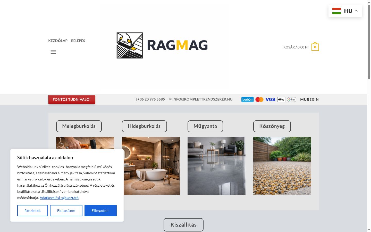 Screenshot des Einwilligungsbanners vor jeglicher Interaktion