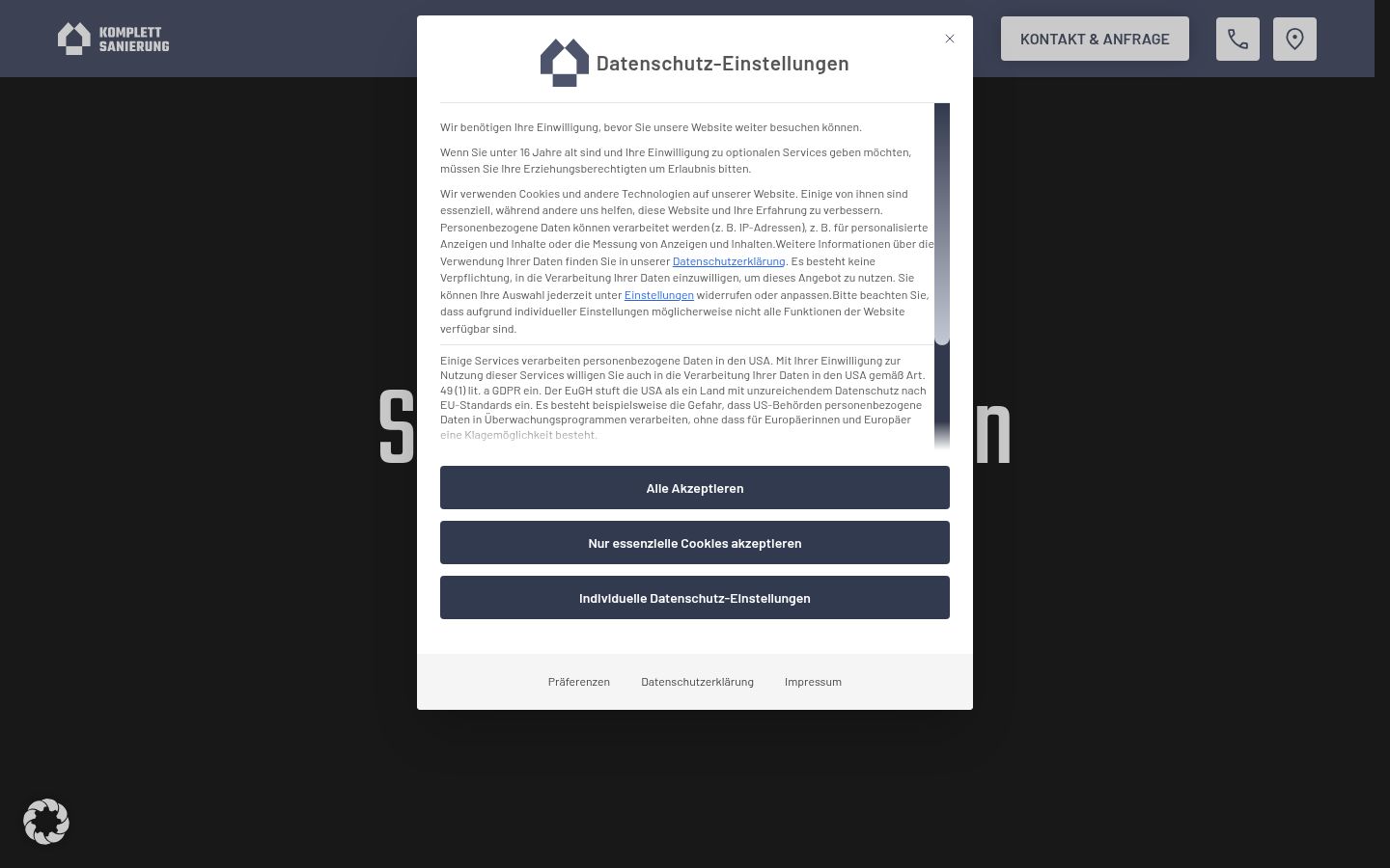 Screenshot tal-banner tal-kunsens muri qabel kwalunkwe interazzjoni