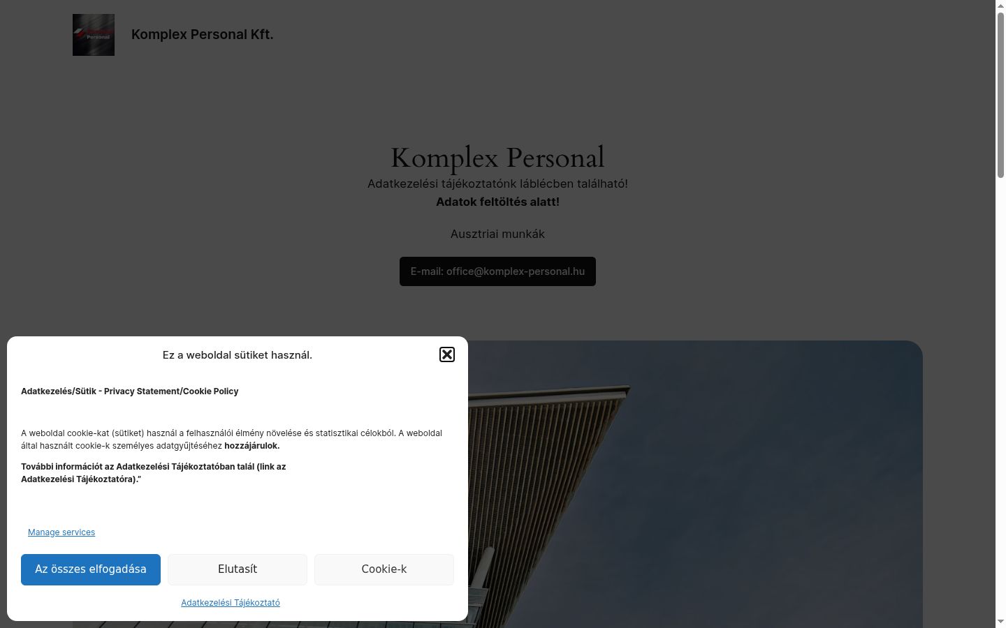 Screenshot des Einwilligungsbanners vor jeglicher Interaktion