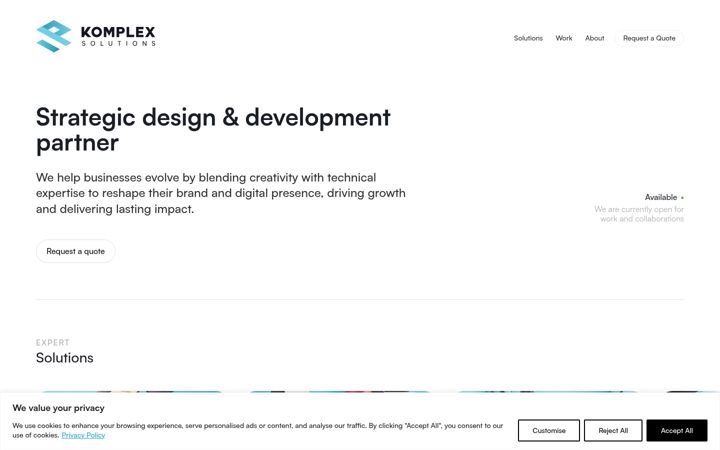 Screenshot of komplex.solutions