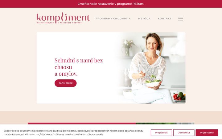Screenshot of kompliment.sk